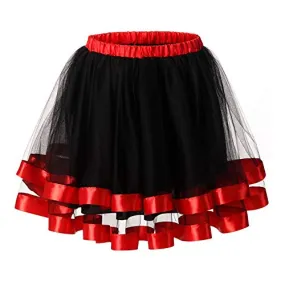 Adult Tutu Skirt, Tutu for Women, Multi Layer Puffy Costume Dance Ballet Dress Christmas Holiday Tulle Bubble Petticoat
