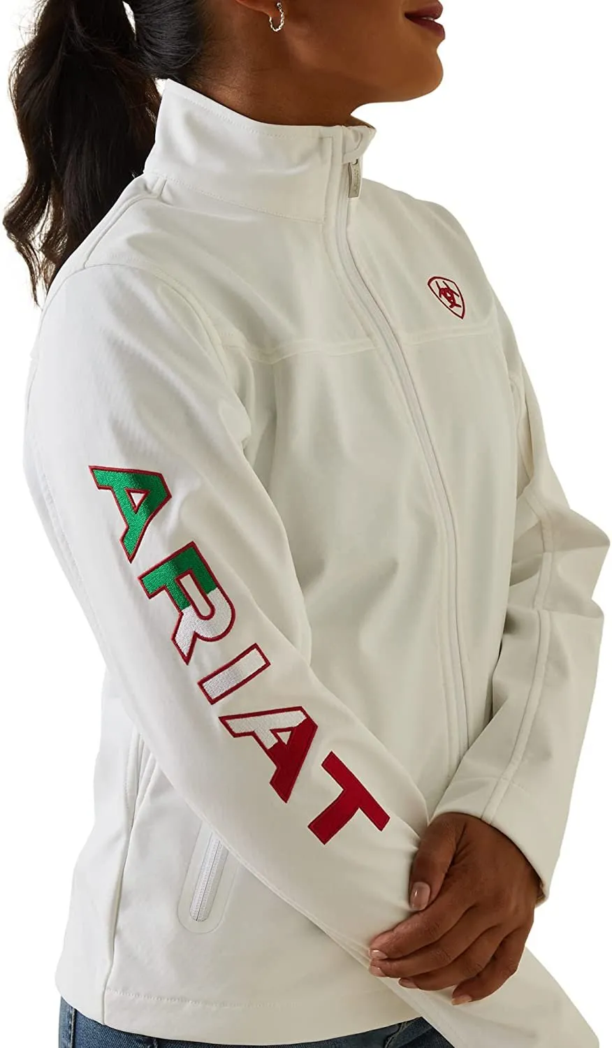 Ariat Women's Classic Team Softshell Mexico Jacket, White