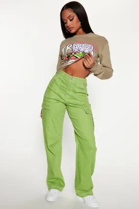 Bad Intentions Cargo Jeans - Green