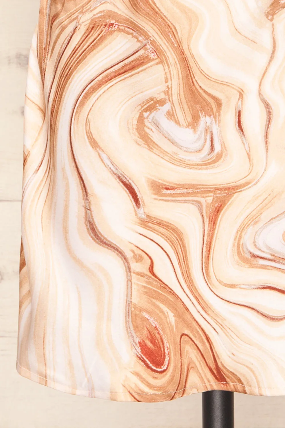 Jeenah | Marble Pattern Short Slip Dress