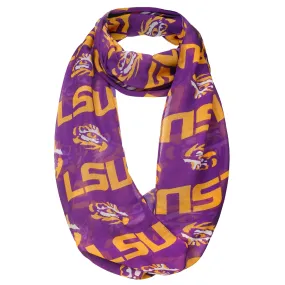 LSU Tigers NCAA Team Logo Infinity Scarf