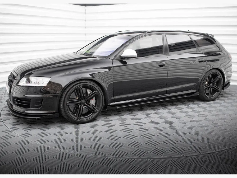 Maxton Design - STREET PRO SIDE SKIRTS DIFFUSERS   FLAPS AUDI RS6 AVANT C6