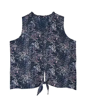 Nevaeh Button Down Blouse | Navy / Pink