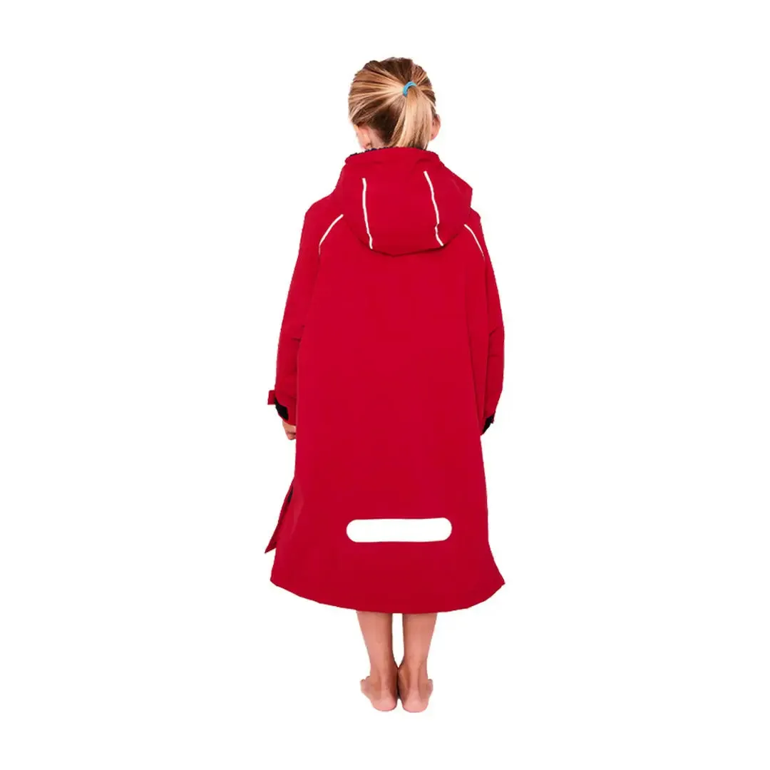 Red Kids Dry Poncho