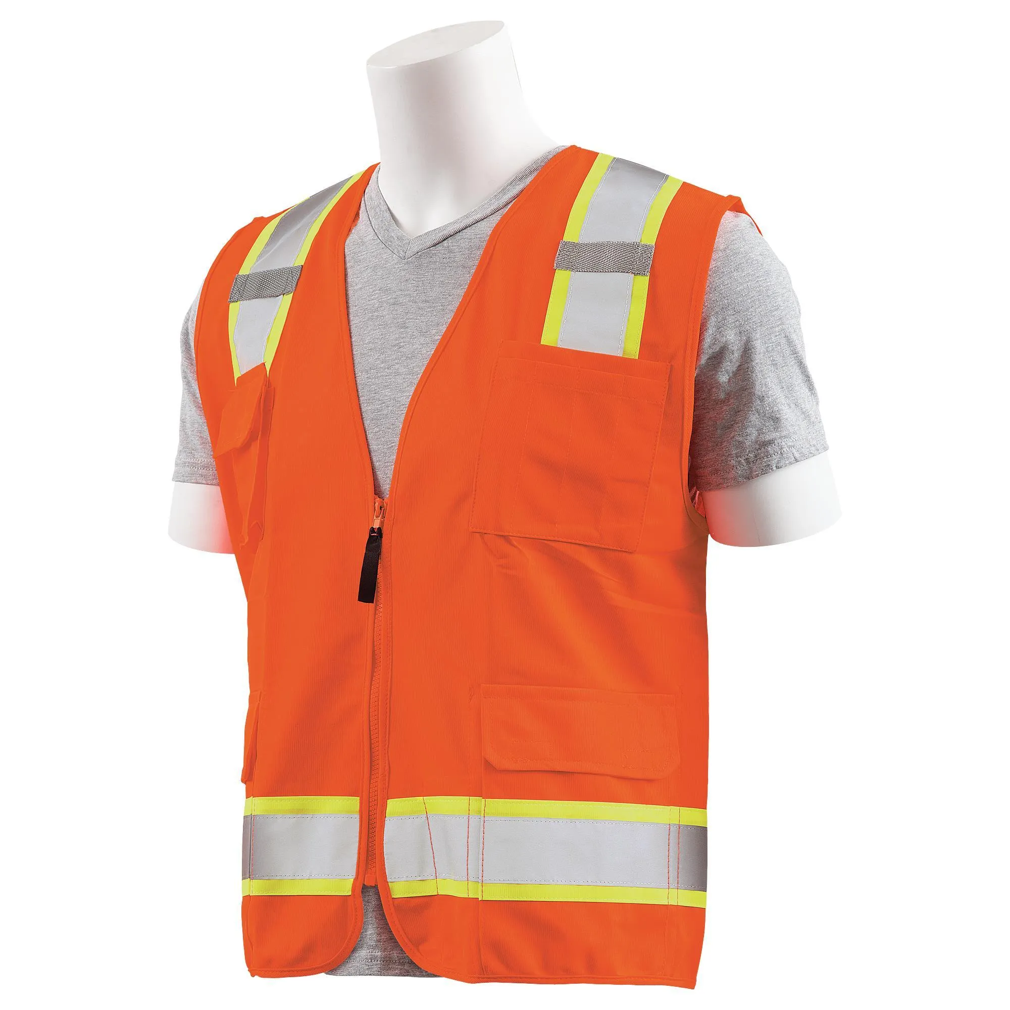 S380SC Class 2 Surveyor's Safety Vest with Pockets 1PC