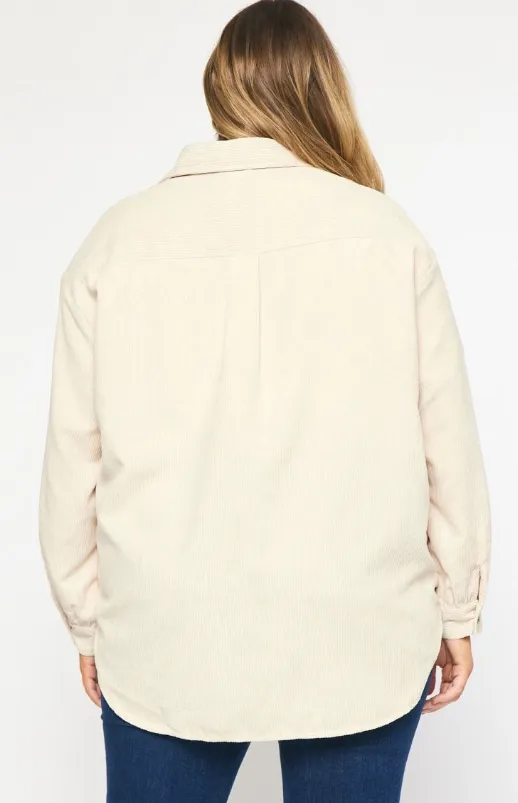 Side Kickin Shacket-Curvy