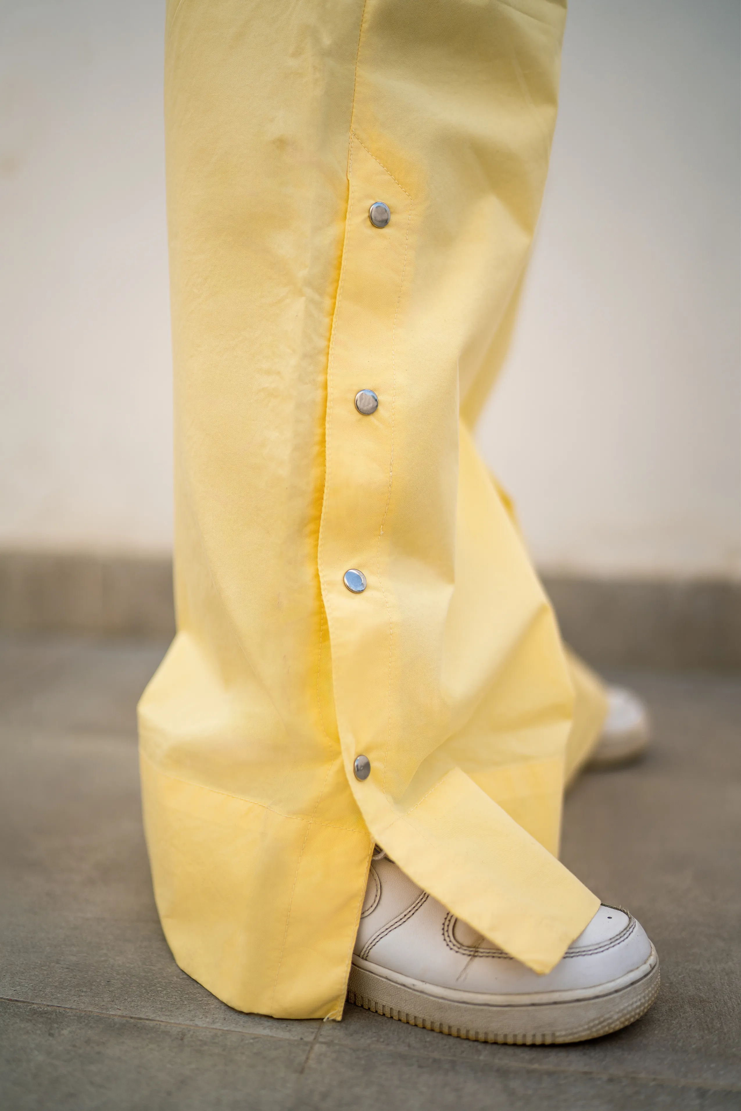 Side Snap Wide Leg Yellow