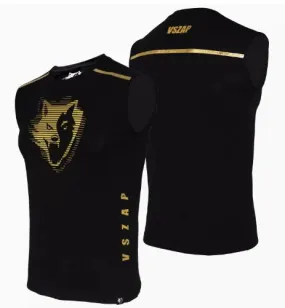 Vszap War VTT017 Muay Thai Boxing Vest Tank Top S-4XL Black Gold