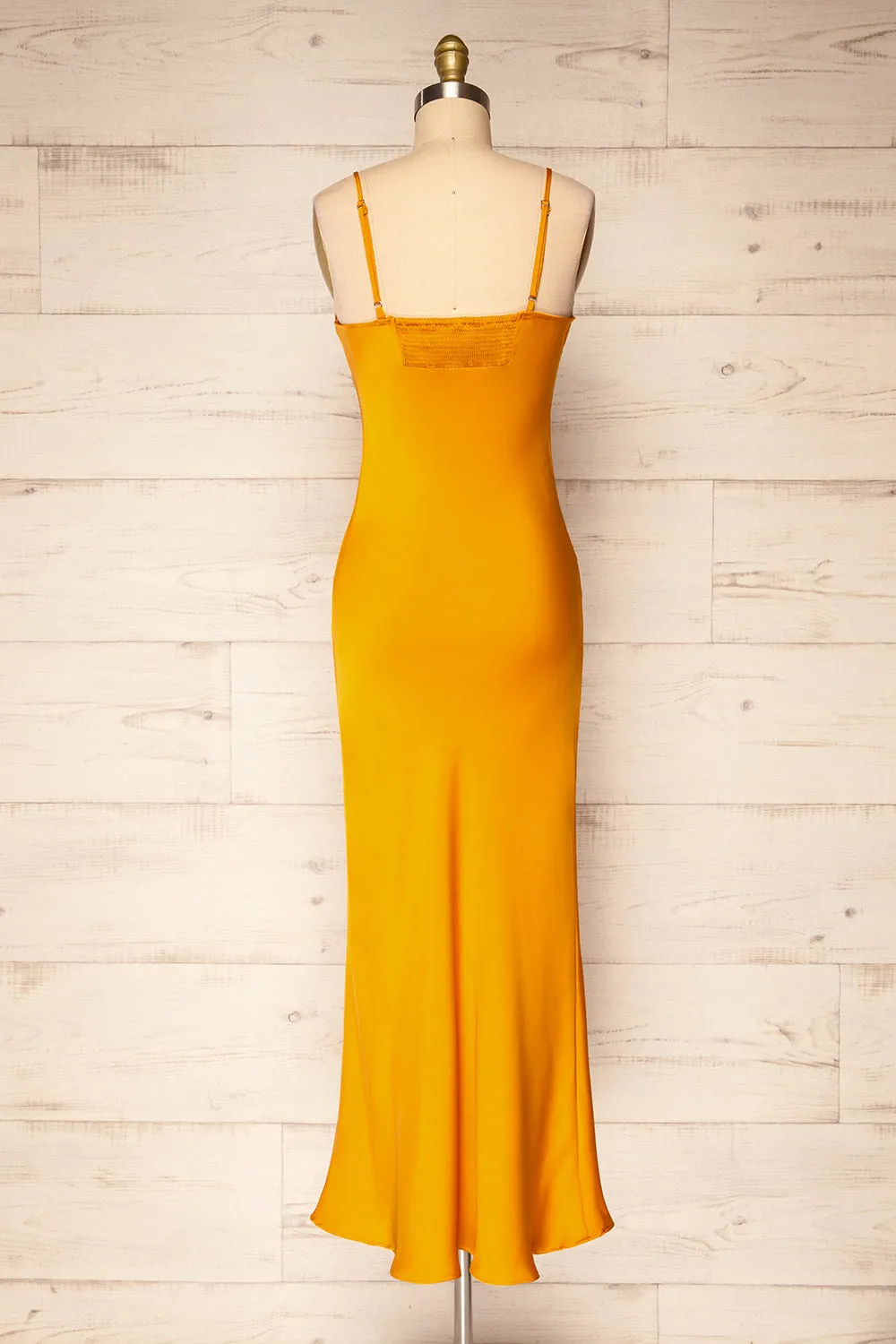 Xilloux Yellow | Midi Slip Dress w/ Adjustable Straps